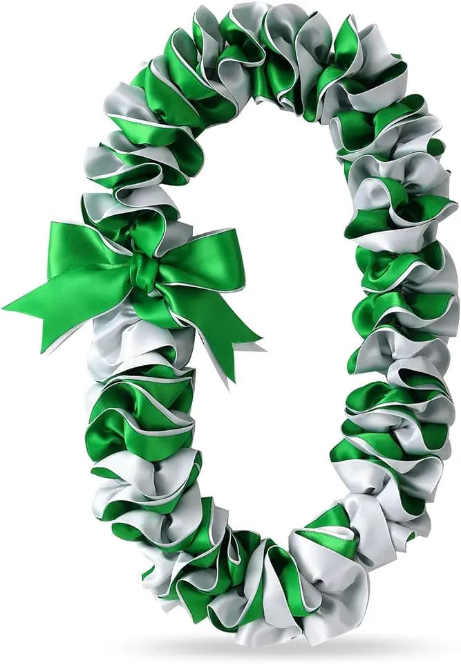 TFTAFAN Graduation Leis Class of 2026 Widened 1.5 inches Ribbon Handmade Double Braided Grad Flower Leis Graduation Supplies for Women and Men
