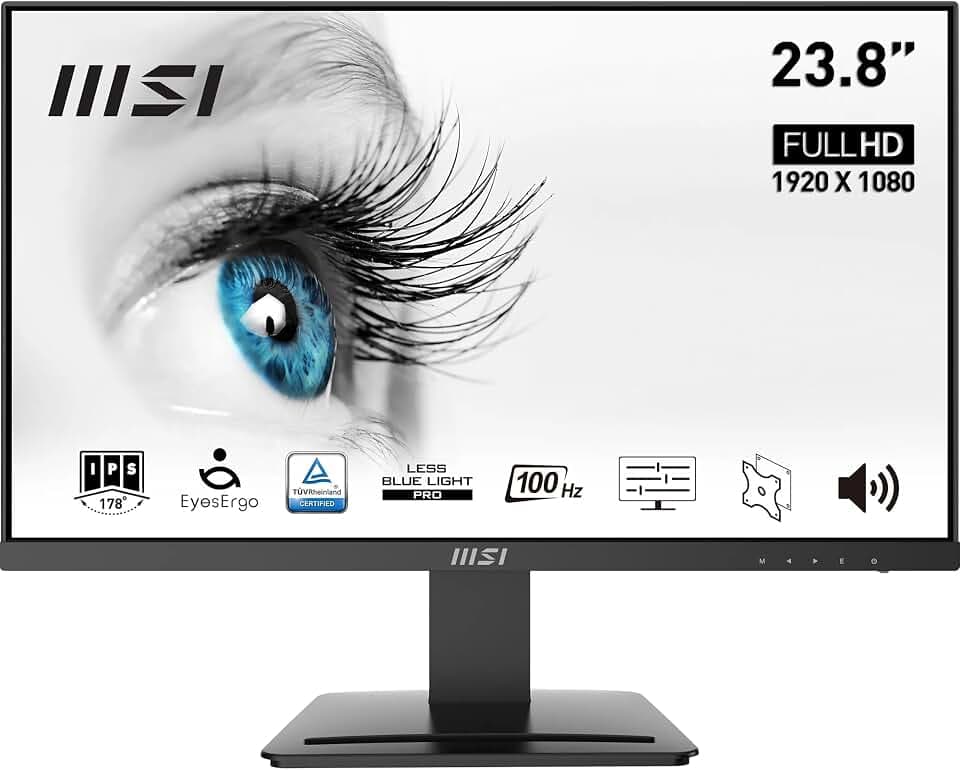 Msi Pro Mp243x 23.8´´ Full Hd Ips Led 100hz Gaming Monitor One Size