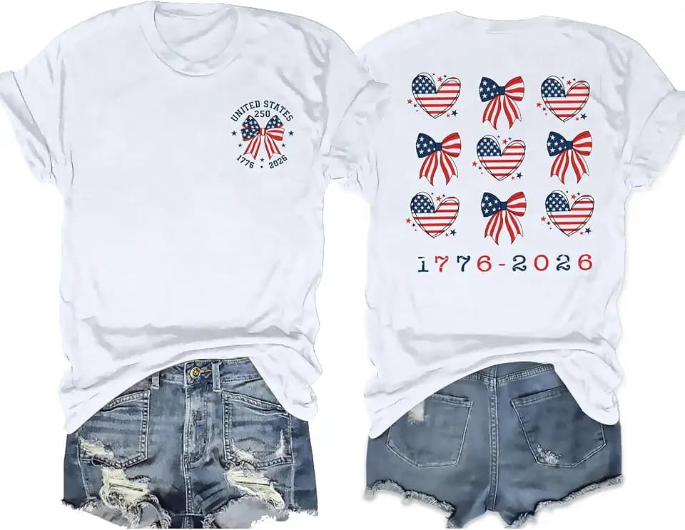 American Flag Shirt Women: Patriotic Shirt USA Flag Stars Stripes Print Short Sleeve T-Shirt 4th of July Tee Tops