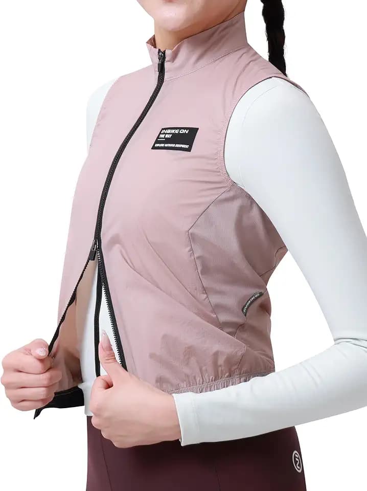 INBIKE Damen Windbreaker Weste UV Schutz SPF50+ Leichtweight Atmungsaktiv Jacke Fahrrad Tägliches Pendeln Stilvolle Vielseitige Einteilige Oberteile