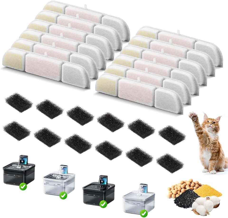 12 Stück Filter für DownyPaws DPWFP6 2,5L Trinkbrunnen