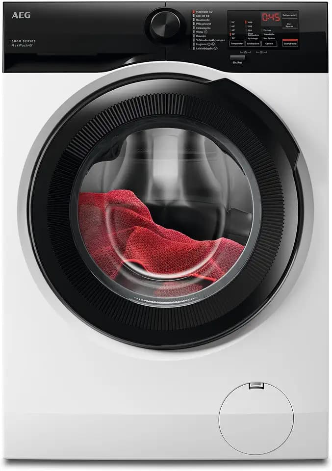 AEG Serie 6000 Waschmaschine 8kg, MaxWash 45 Min Kurzwaschgang, LR6AMZ48FL