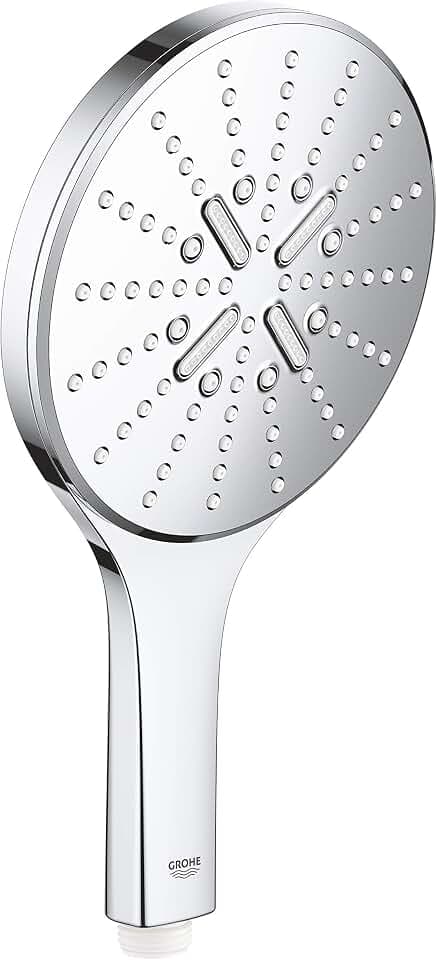 GROHE Rainshower SmartActive 150, Duschkopf (Handbrause mit 3 Strahlarten, per Regler verstellbar, Universalanschluss, praktisches Antikalk-System), rund, chrom, 26553000