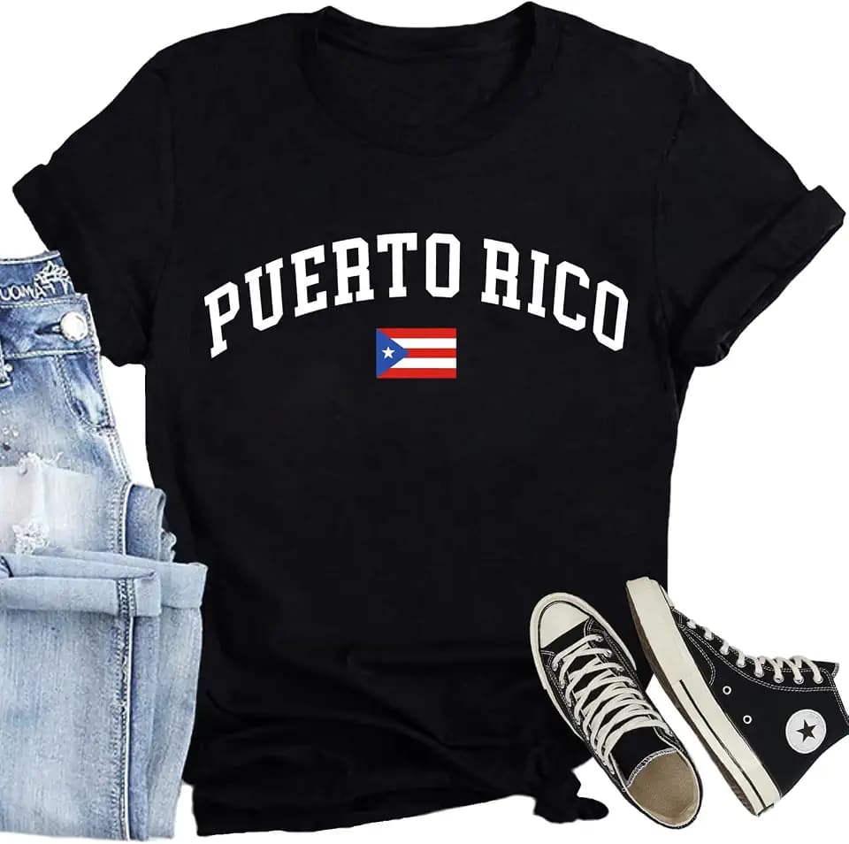 Puerto Rico Shirts Women Puerto Rico Flag Boricua Rican Pride T-Shirts