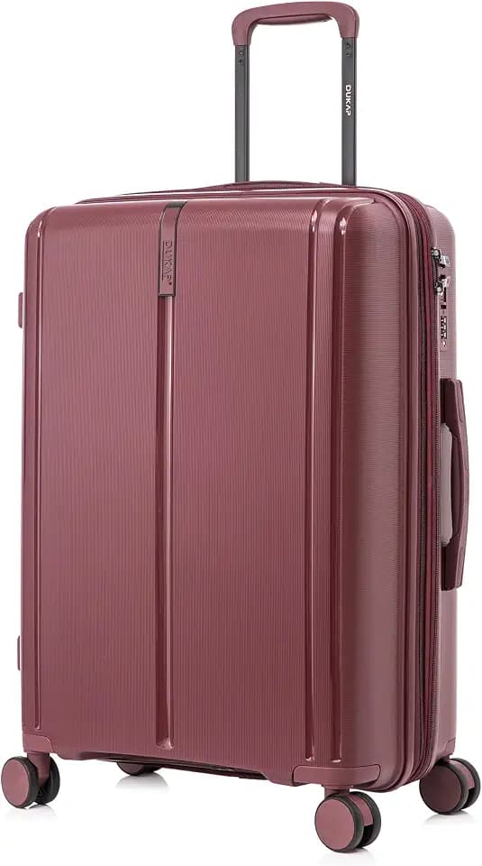 DUKAP AIRLEY 24-Inch Medium Expandable Hardshell Luggage TSA Lock Wine