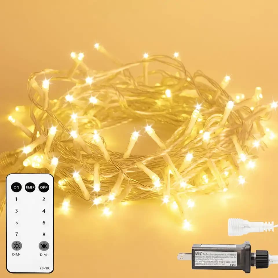 Miden LED Lichterkette, 10m 100 Hochhelle LEDs Weihnachtsbeleuchtung mit Fernbedienung, 8 Modi, Wasserdicht & Verbindbar, Ideal für Außen- und Innendekorationen, Hochzeiten, Gärten