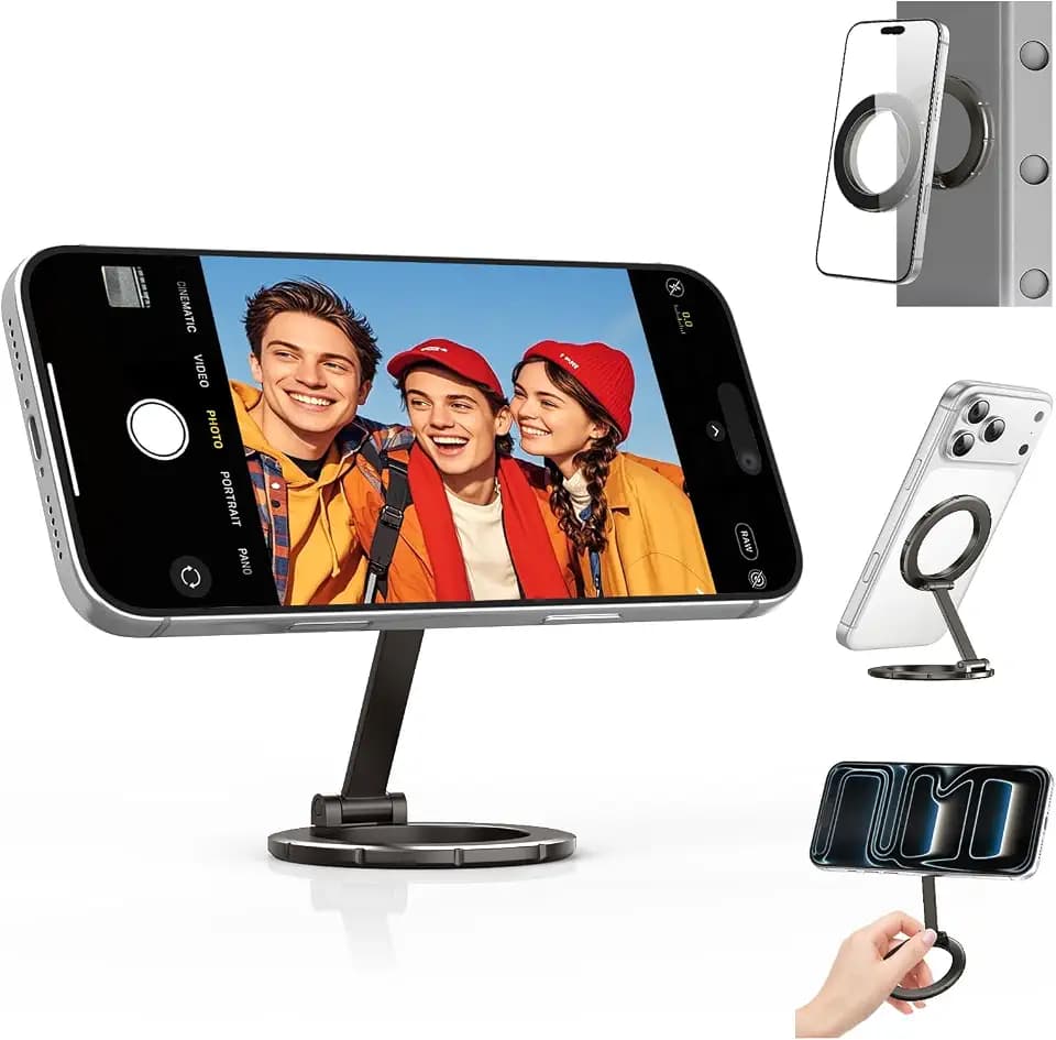 UBeesize Double Magnetic Phone Stand, Foldable Magnet Holder