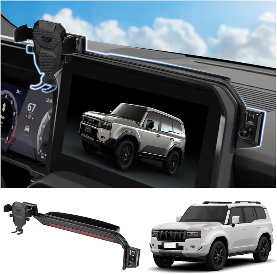 FIILINES 2-in-1 Phone Mount for Land Cruiser 250 2024-2025, 12.3-in Screen