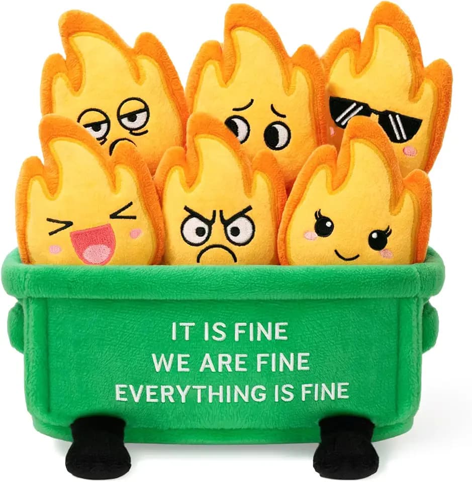 Emotional Dumpster Plush, Funny Dumpster Desk Accessories Decor
