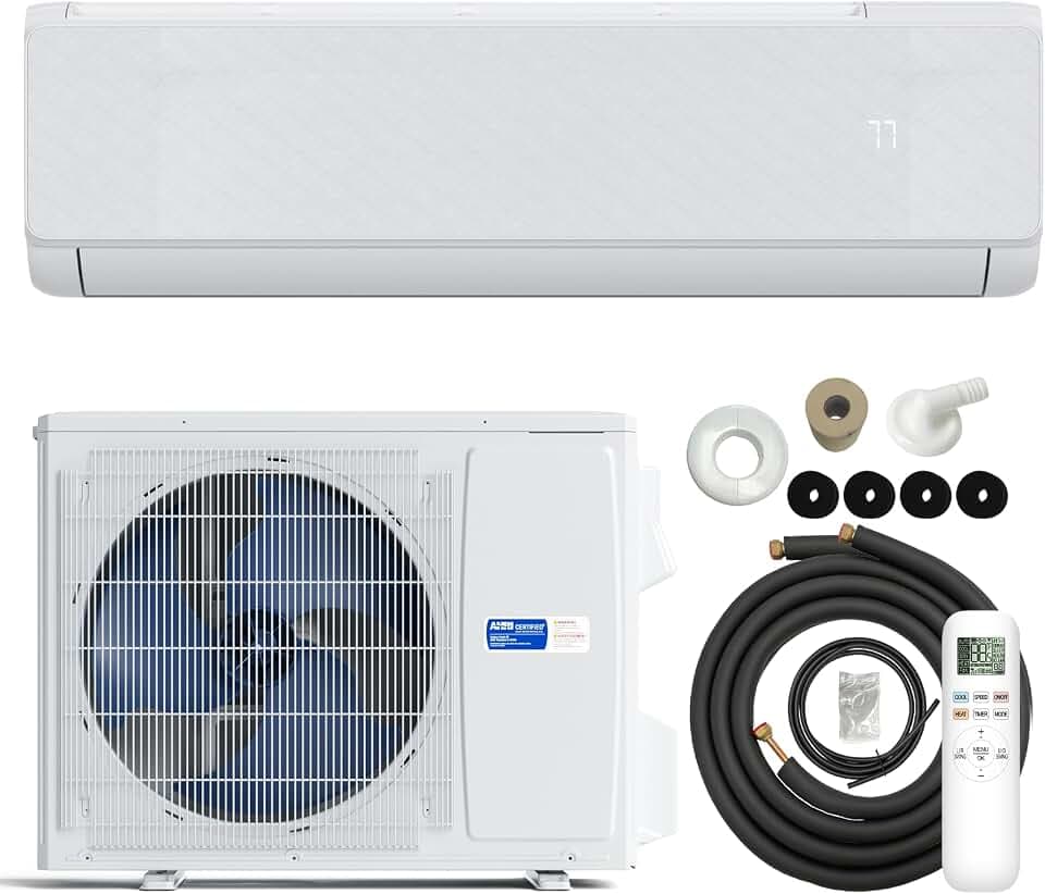 Antarctic Star 24000BTU Mini Split AC/Heating System, Inverter Ductless, 19 SEER2 230V Mini Split Air Conditioner with Heat Pump, Compatible with Alexa, Energy Efficient Split Unit, White