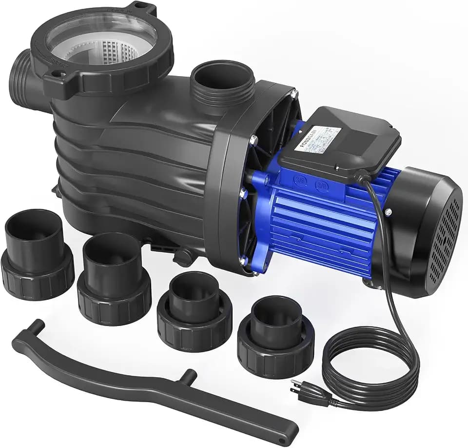 2HP Above/in Ground Pool Pump, 115V 5389GPH, Powerful Self Priming