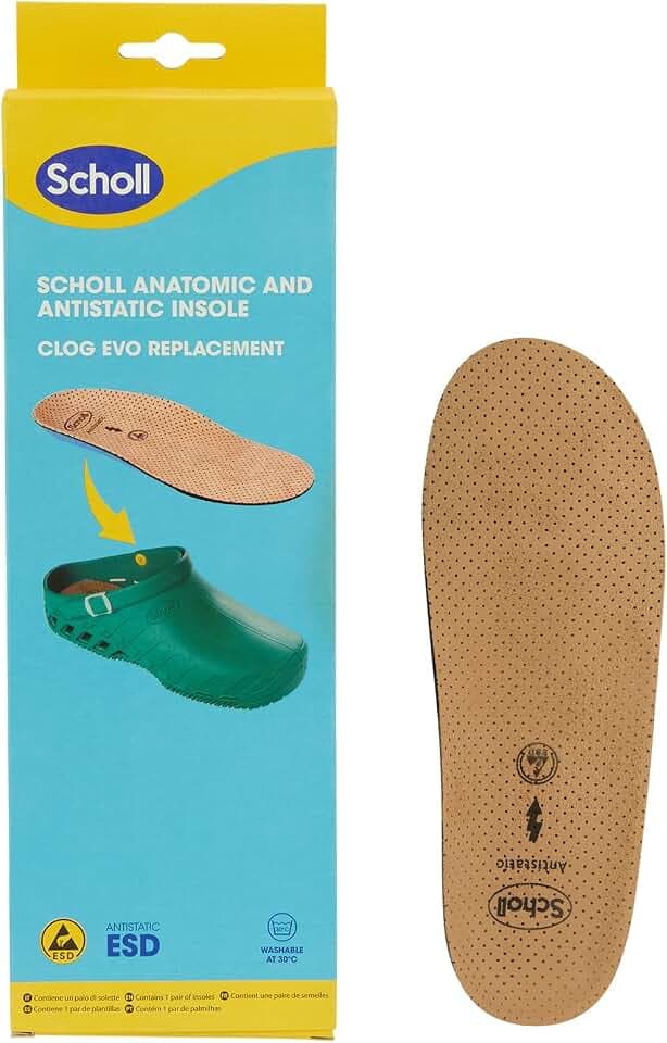 Clog evo Solette Plantari anatomiche antistatiche di ricambio clog evo Scholl Professional Size 34-35