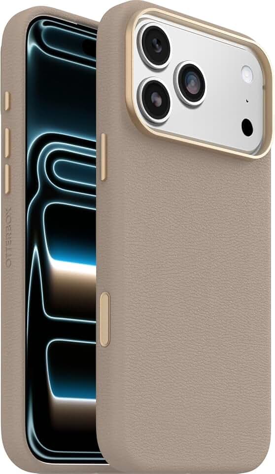 OtterBox Symmetry Cactus Leather Hülle für iPhone 18 Pro Max/17 ProMax,Grau