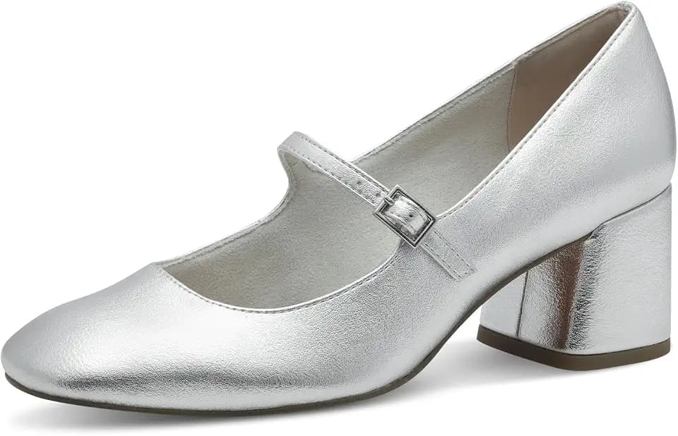 Marco Tozzi Damen Mary Janes mit Riemen mit Blockabsatz