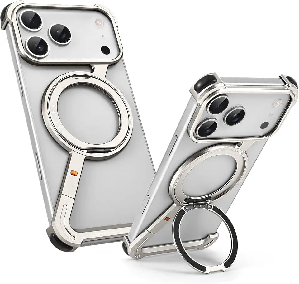 OATSBASF Minimalist Metal Phone Case for iPhone 17 Pro Max Case