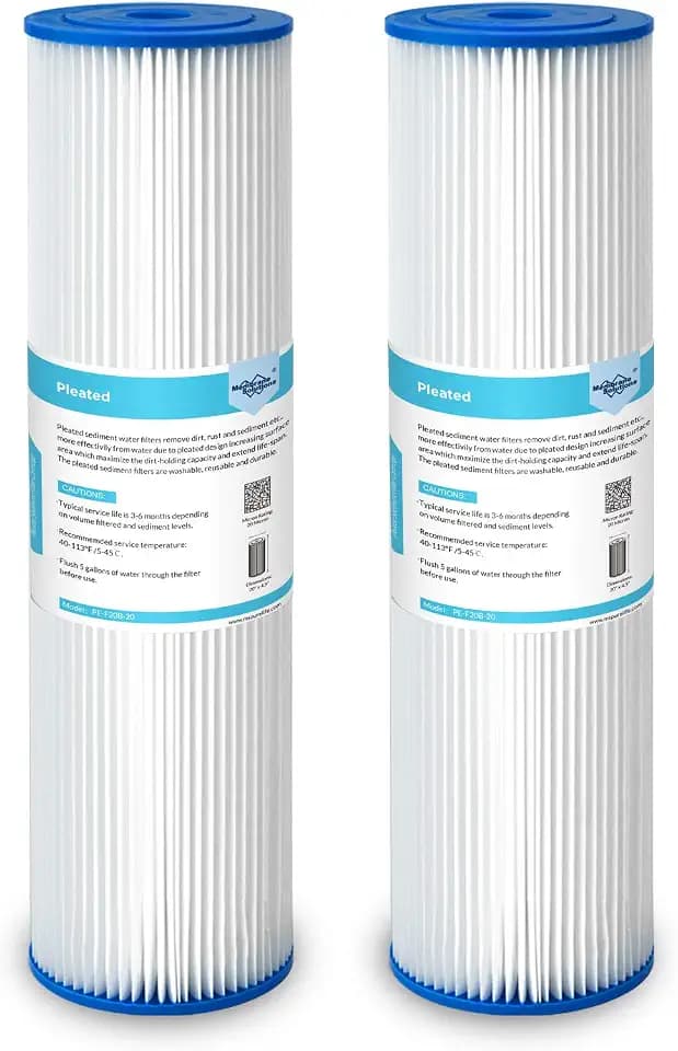 Membrane Solutions 20 Micron 20"x4.5" Pleated Sediment Water Filter