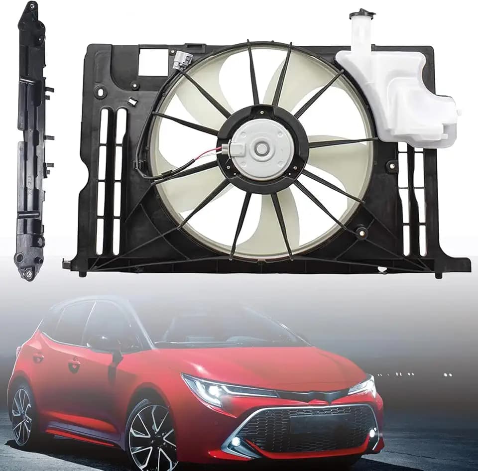 Radiator Cooling Fan 12V Black Replacement for Corolla 2014-2019
