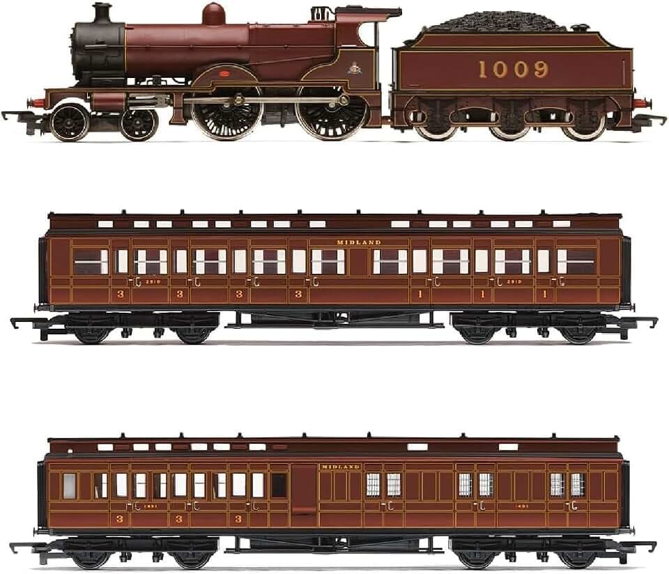 Hornby R30377 Railroad MR Class 4P Compound Train Pack – Epoche 3 Junior, Rot