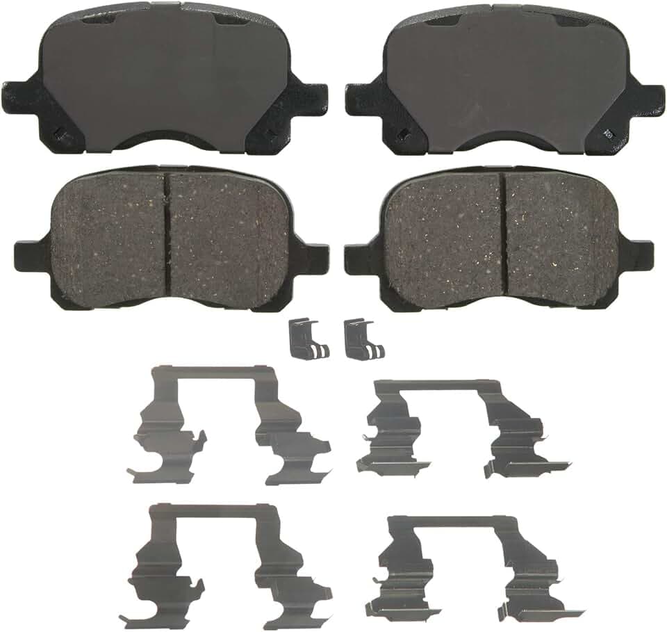 Wagner QS ZD741 Disc Brake Pad Set, Chamfered Edges for Smooth, Quiet Stops, Fits 1998–2002 Toyota Corolla
