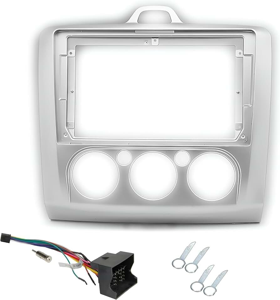 Sound Way - 9" Zoll Radio Blende Einbau Rahmen Adapter Einbauset kompatibel mit Ford Focus 2005-2011 - KA22-630
