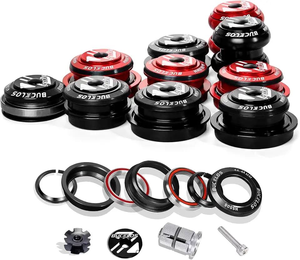 BUCKLOS 1-1/8 Bike Headset MTB Threadless with Bearings for Bike Frame Fork