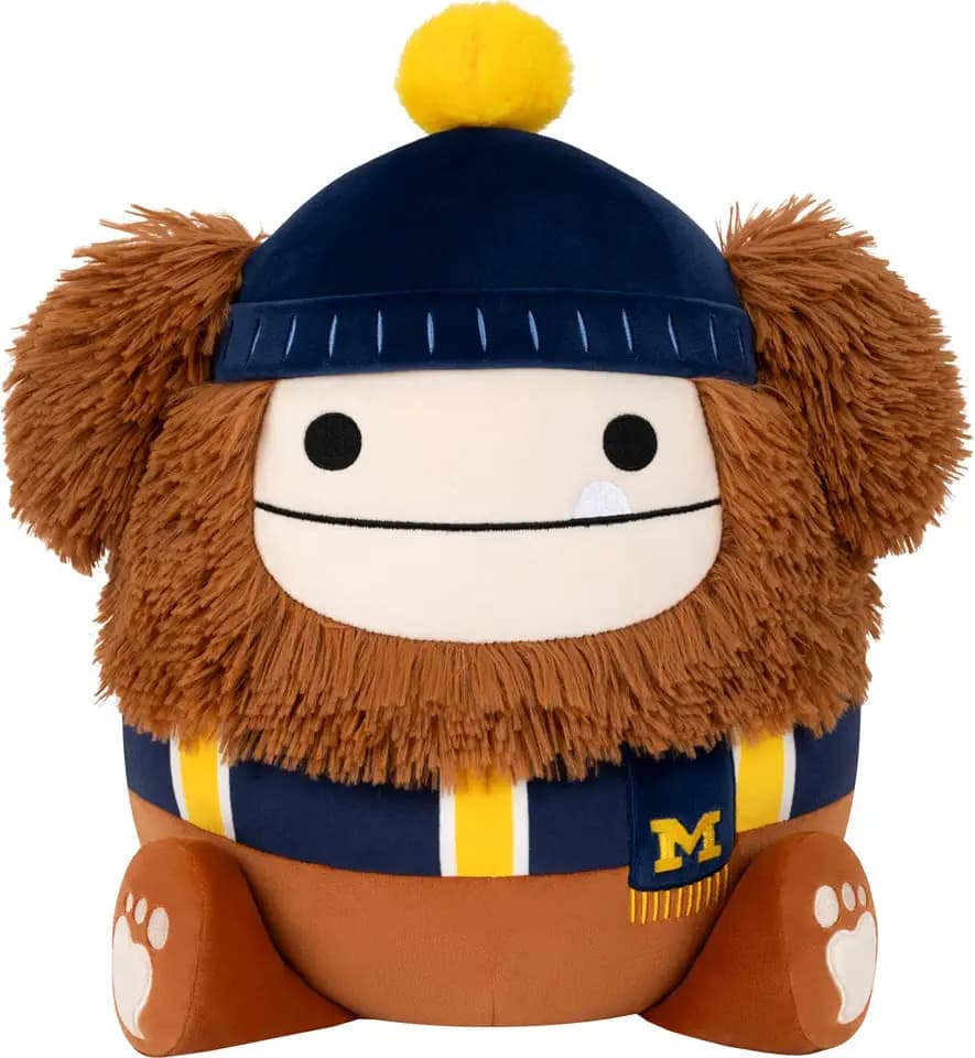 Squishmallows Original University of Michigan 12in Benny the Bigfoot Plush