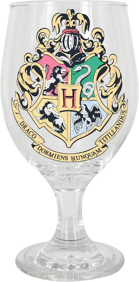 Hogwarts Wappen Farbwechsel Trinkglas - Offiziell lizenziertes Harry Potter Goblet für Wein, Cocktails & kalte Getränke, Neuheits-Harry Potter Themen Party-Dekoration Geschenk 330ml, 11oz