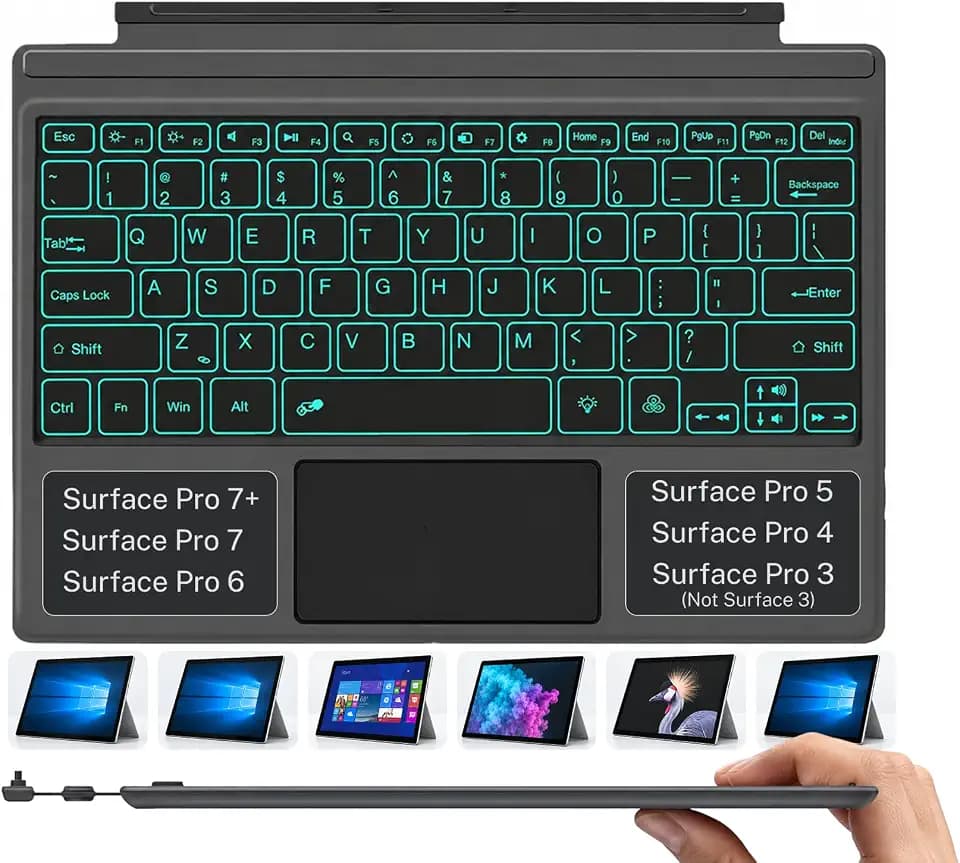 Bluetooth Keyboard Type Cover for Surface Pro 7/7+/6/5/4/3