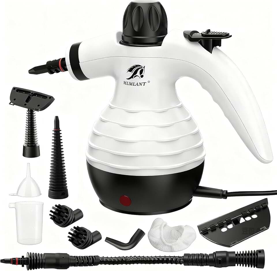MLMLANT Handdampfreiniger für Haushalt, 10-teiliges Zubehör-Set