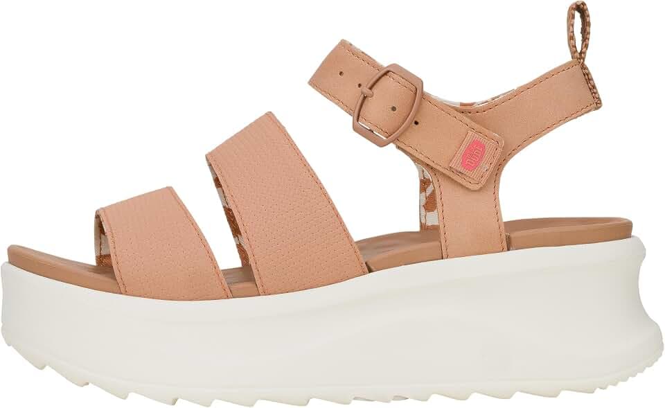 HEYDUDE Women's Delray Buckle Classic Platform Sandal | Adjustable Buckle