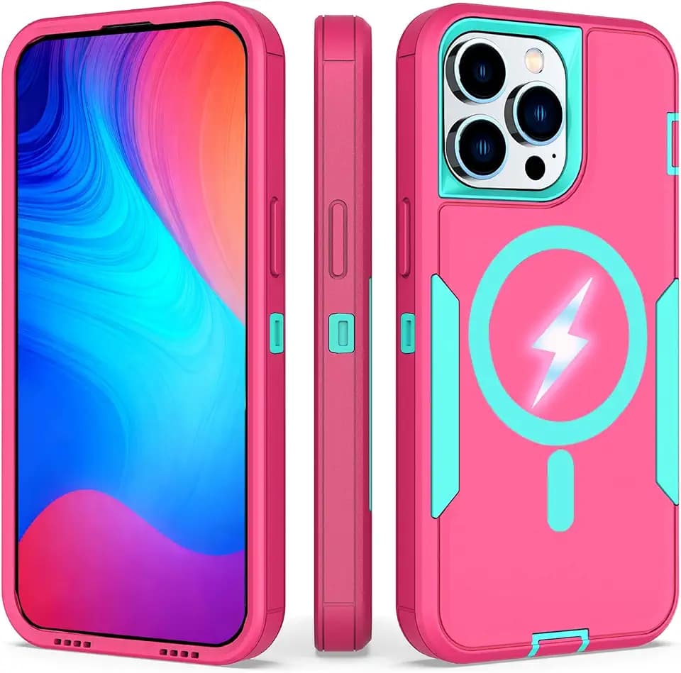 Designed for iPhone 16 Pro Max Case, Rose Red