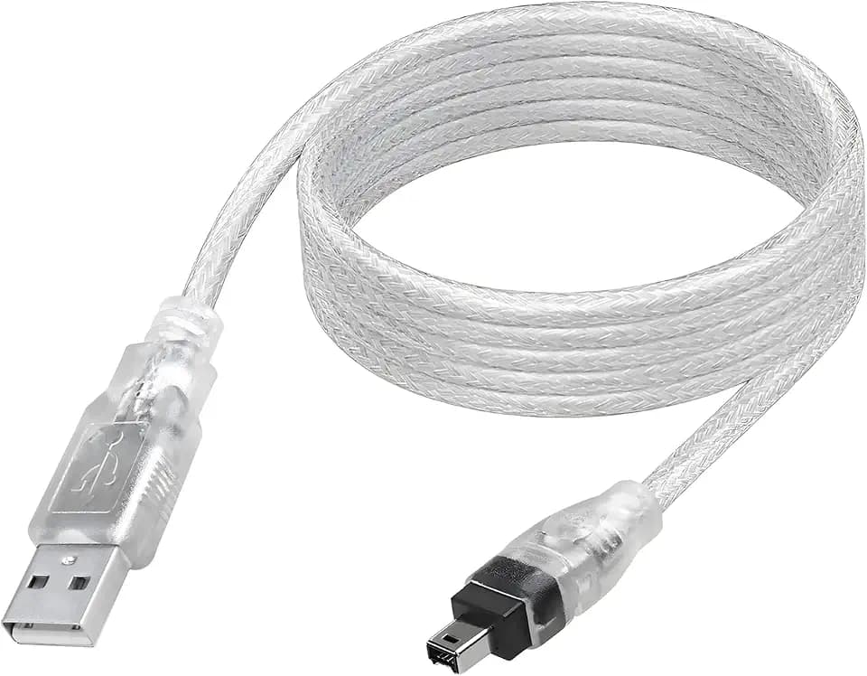USB 2.0 to FireWire 4-Pin Cable,USB 2.0 A Male to Firewire IEEE 1394 4 Pin Male iLink DV Adapter Cord for Printer, Scanner, Digital Camera, Hard Disk-1.5M/4.92FT