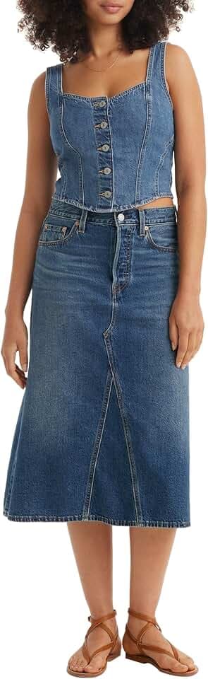 Levi's Damen High Rise A-Line Decon Skirt Rock