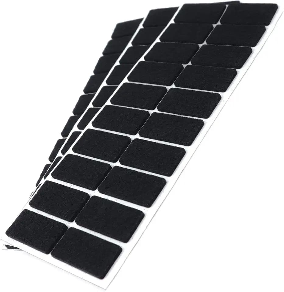Adsamm® / 60 x Selbstklebende Filzgleiter/Schwarz / 20x40 mm/Rechteckig/Möbelgleiter aus Filz mit 3.5 mm Stärke/Möbel- und Bodengleiter
