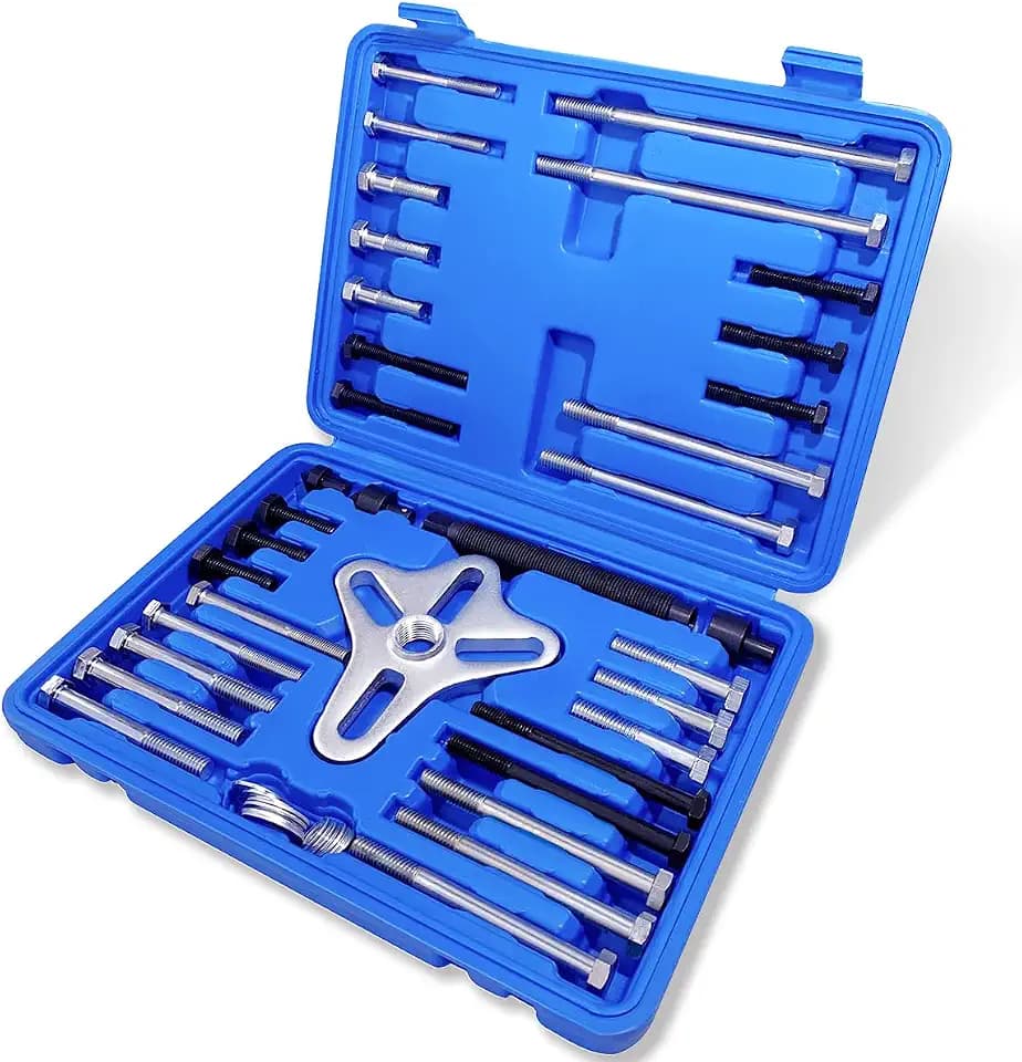 Thorstone 46pcs Harmonic Balancer Puller Set, Steering Wheel Puller, Blue