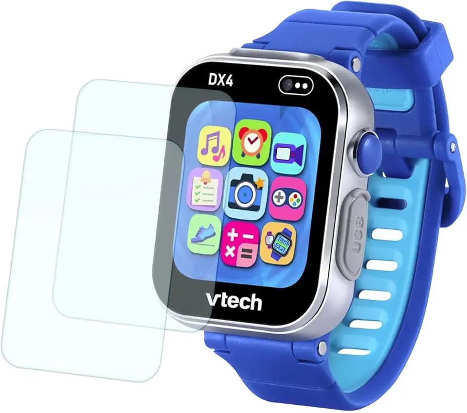 xcivi 2PC Tempered Glass Screen Protector for VTech Kidizoom Smartwatch DX4