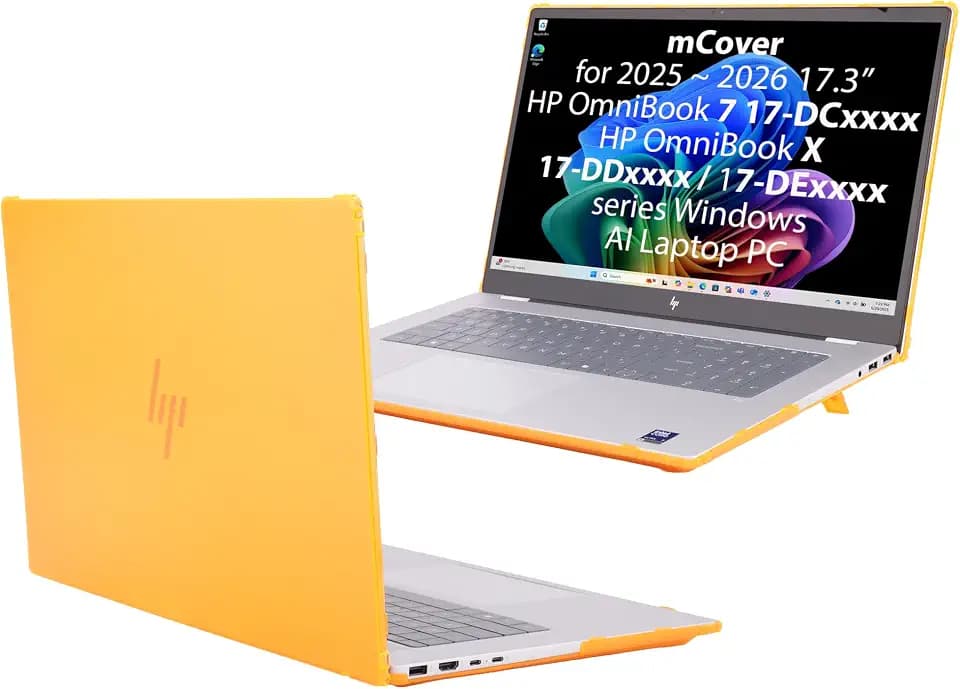 mCover Case ONLY Compatible for 17.3” 2025+ HP OmniBook 7 17-DCxxxx and OmniBook X 17-DDxxxx 17-DExxxx Series Windows Laptop PC (NOT Fitting Other HP Models)- Orange