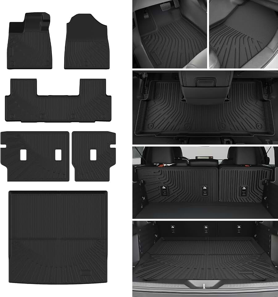 Passport Floor Mats - Car Mats for Honda Passport 2026, All Weather Floor Mats and Cargo Liner for Passport Accessories, Heavy Duty Rubber Mats, Car Accessories