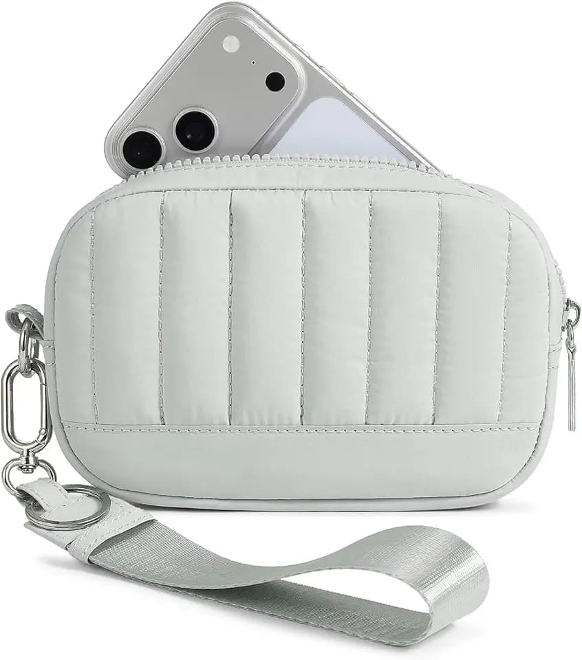 Marvolia Wristlet Wallet for Women Quilted Protective Wristlet Purse
