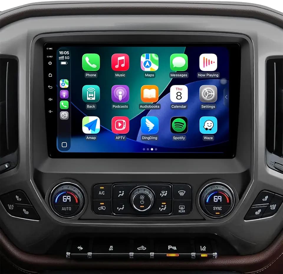 64G Android 13 Car Radio Stereo for Chevrolet Chevy Silverado/GMC Sierra 2014-2018, 10.2" Touch Screen Plug and Play Head Unit Wireless CarPlay & Android Auto, FM/AM Radio, AHD Backup Camera