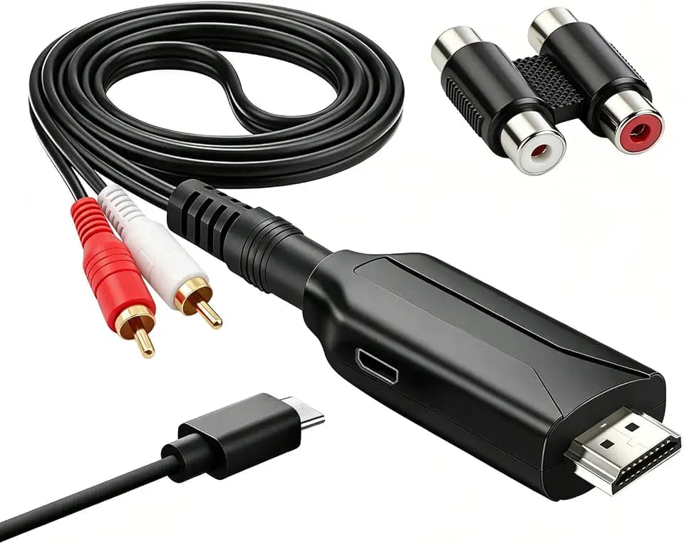 HDMI-Audio-Extraktor eARC/ARC, 192 kHz ARC HDMI-Adapter auf 3,5 mm/RCA