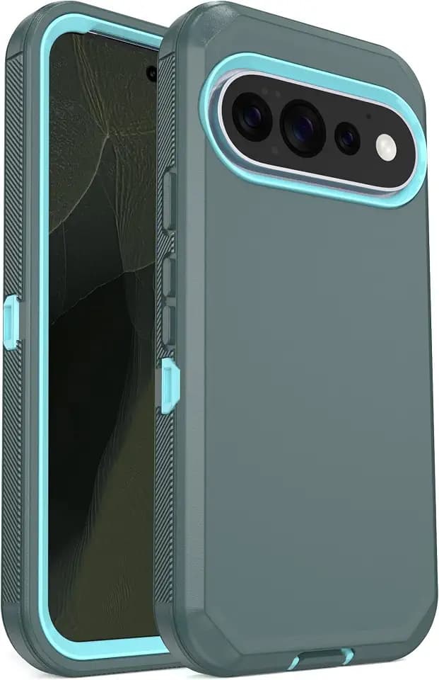 Jiunai for Google Pixel 11 Pro XL Case Heavy Duty Rugged Port Cover Green