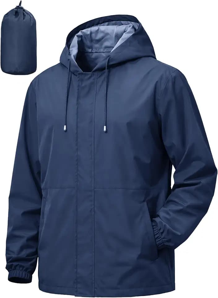 UIQUR Mens Waterproof Cycling Jacket Lightweight Packable Rain Jacket