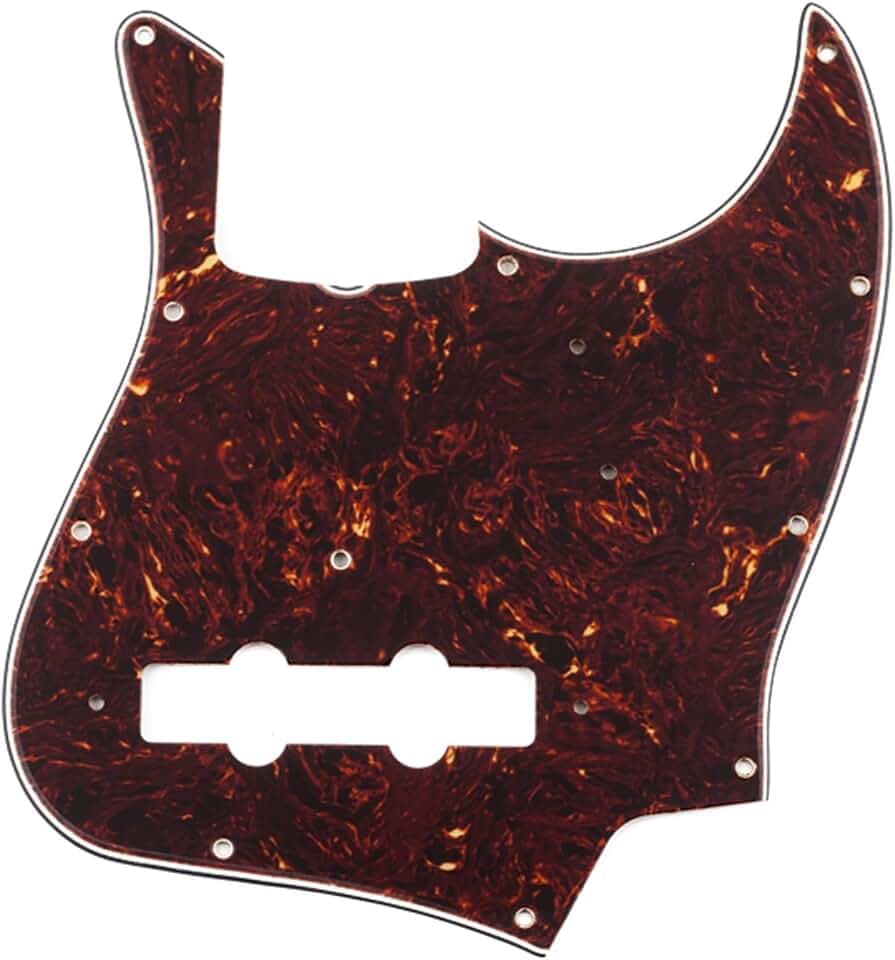 Fender Pure Vintage Pickguard, '64 Jazz Bass, 11-Hole Mount, Brown Shell, 3-Ply