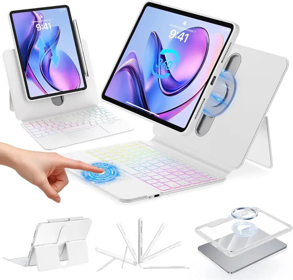 iPad Pro 13 Inch Case with Keyboard (M5/M4, 2025/2024)