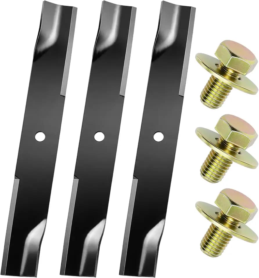 3 Pack 601124 Hustler Raptor SD 54 Inch Mower Blades with Bolts