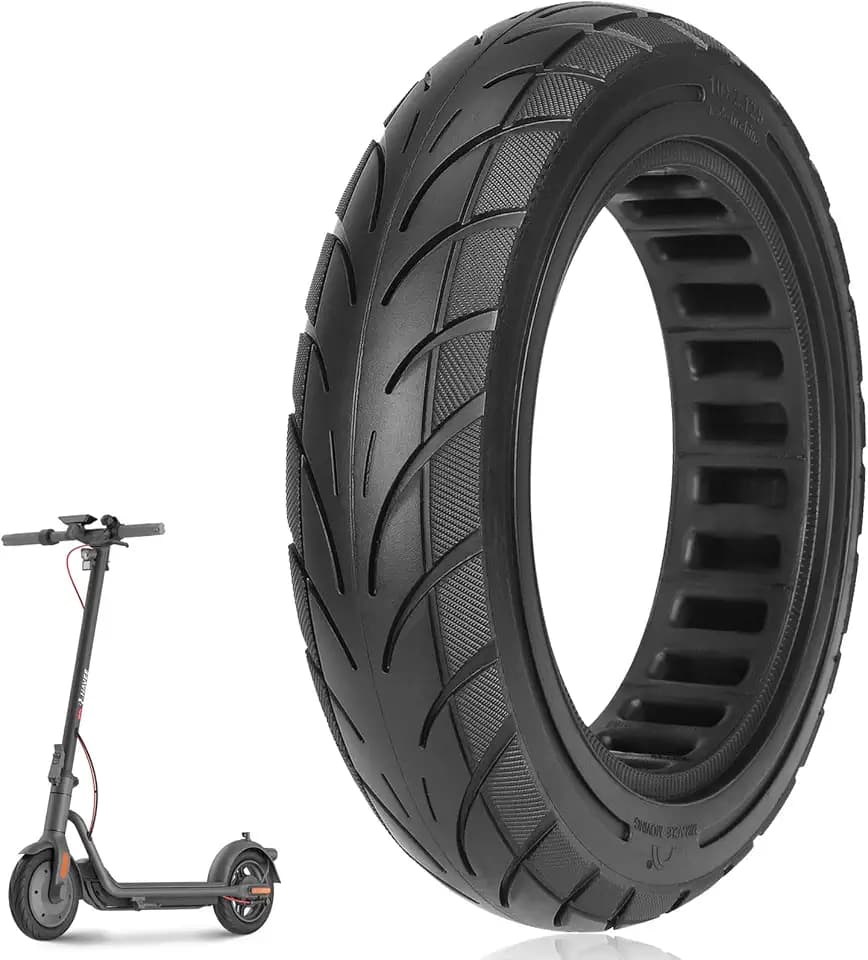 10x2,125-6,5/6,6 Vollreifen für Segway Ninebot D18 D28 D38 D38D,für Xiaomi 4 Lite Gen2,Odys Alpha X5, 55/80-6,6 Navee V25i Pro/V40i Pro/V50i Pro Elektroroller 10 Zoll Vollgummireifen Ersatzräder (1)