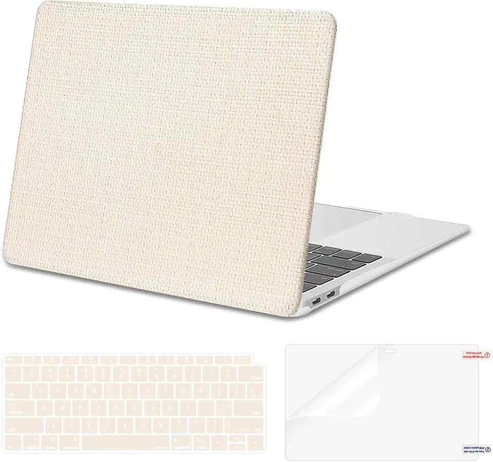 MOSISO Compatible with MacBook Air 13 inch Case M1 2022-2018, Beige