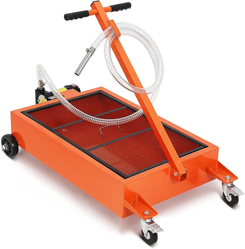 Oil Drain Pan, 17 Gallon Low Profile Oil Drain Pan with 180W Electric Pump