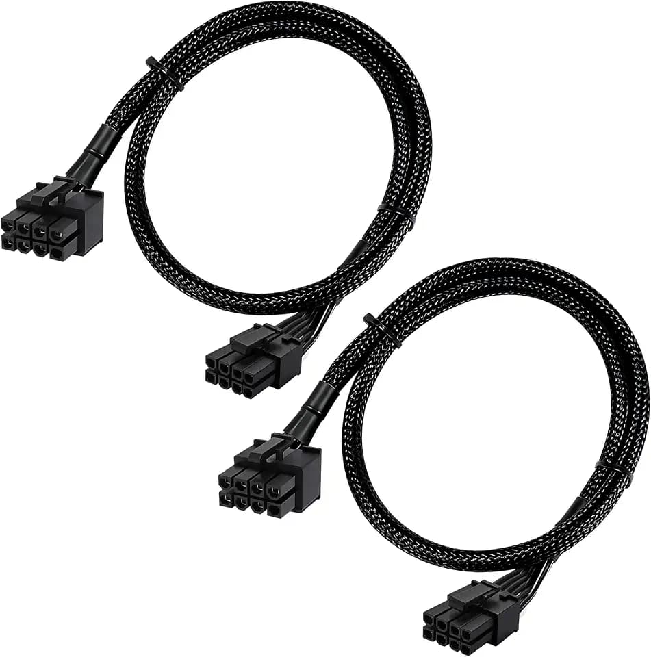 2 Pack PCIe Cable for Corsair Type 4 PSU, Sleeved GPU Power Cable